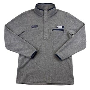 Columbia Pullover Mens Medium Gray Belmont University PFG Fleece Mock Neck Top